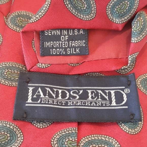 5 Lands End 100 % silk hand sewn neckties - Picture 4 of 6